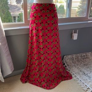 Lularoe Maxi skirt - hot pink pattern